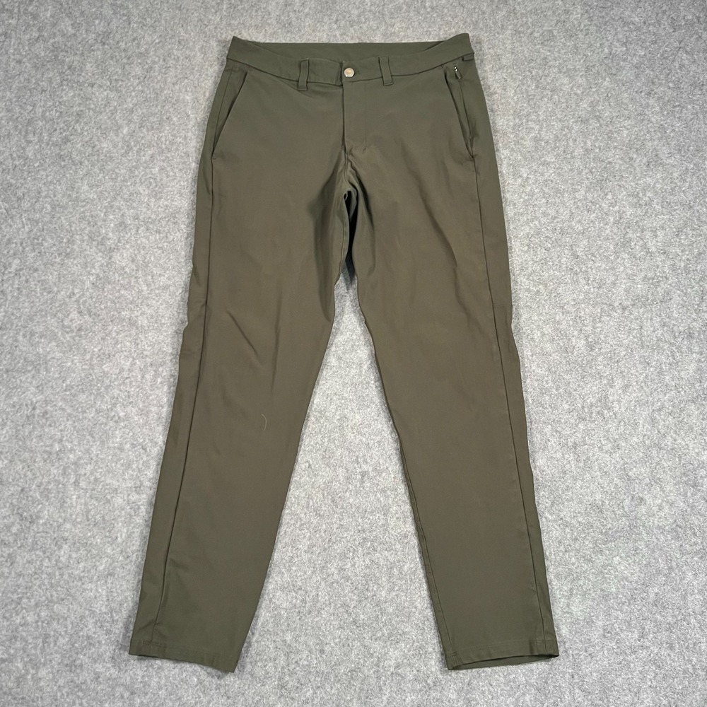 Lululemon Athletica Olive Commission Warpstreme 29" Slim Fit‎ Pant Men's Size 32